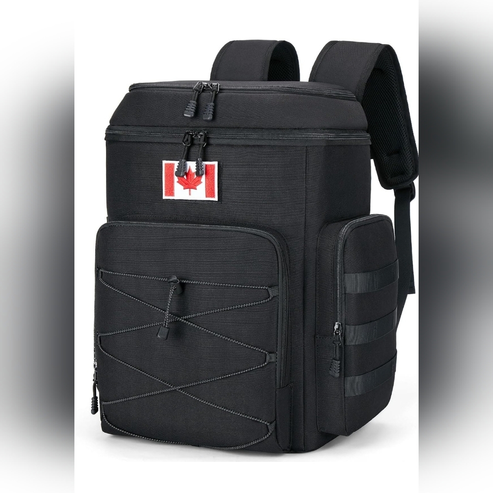Insulated Cooler Backpack, Tactical Double Deck Cooler Bag Leakproof, Large
